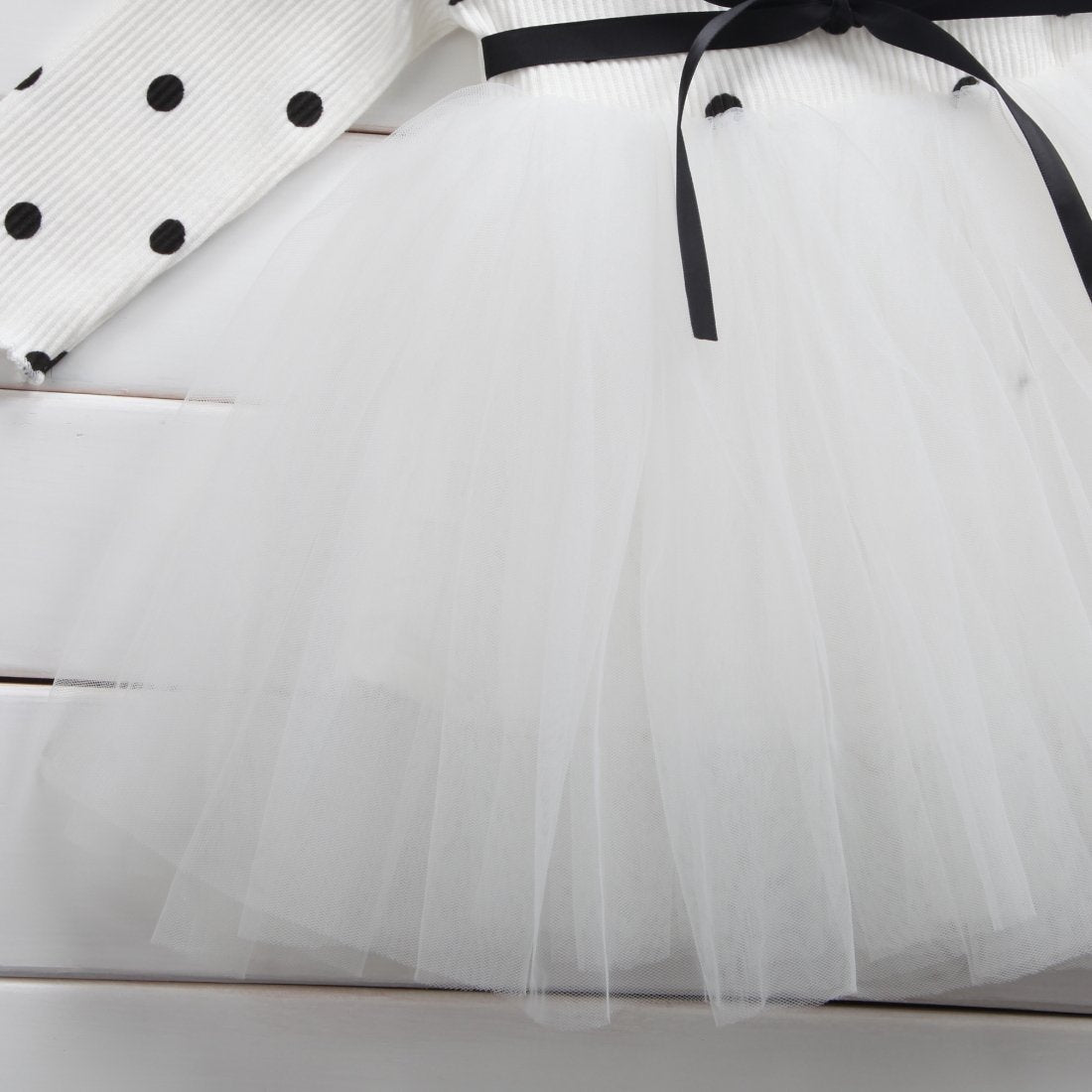 Girls' Spring Winter Long Sleeve Tutu Lace Dress