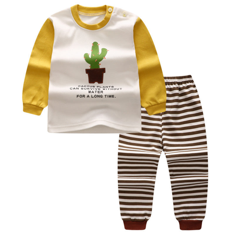Children’s Home Wear Long Sleeve Baby Thermal Pajamas Baby Underwear Set Kids