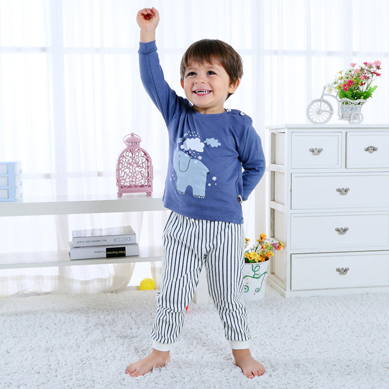 Children’s Home Wear Long Sleeve Baby Thermal Pajamas Baby Underwear Set Kids