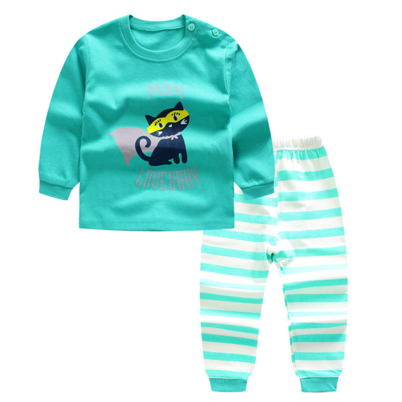 Children’s Home Wear Long Sleeve Baby Thermal Pajamas Baby Underwear Set Kids