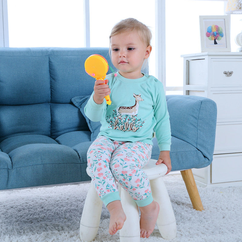 Children’s Home Wear Long Sleeve Baby Thermal Pajamas Baby Underwear Set Kids