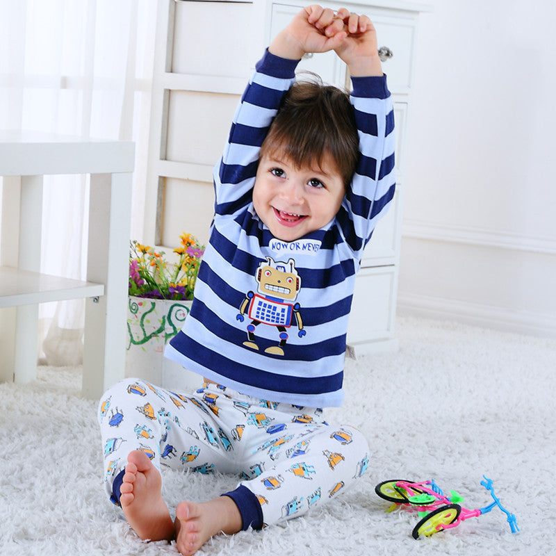 Children’s Home Wear Long Sleeve Baby Thermal Pajamas Baby Underwear Set Kids
