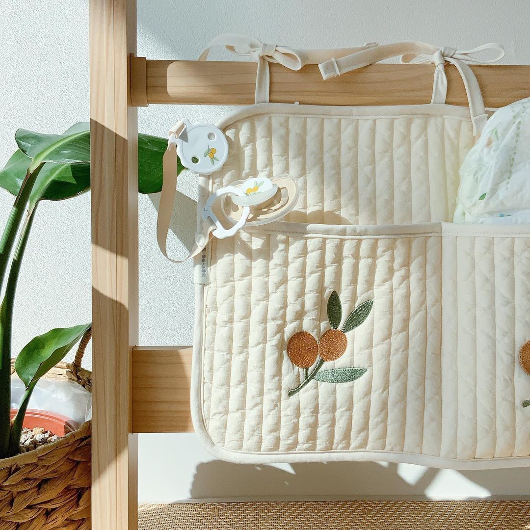 Hanging Crib Organizer – Diapers, Bottles & Toys