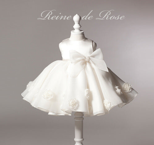 White Bloom Baby Girl Party Dress