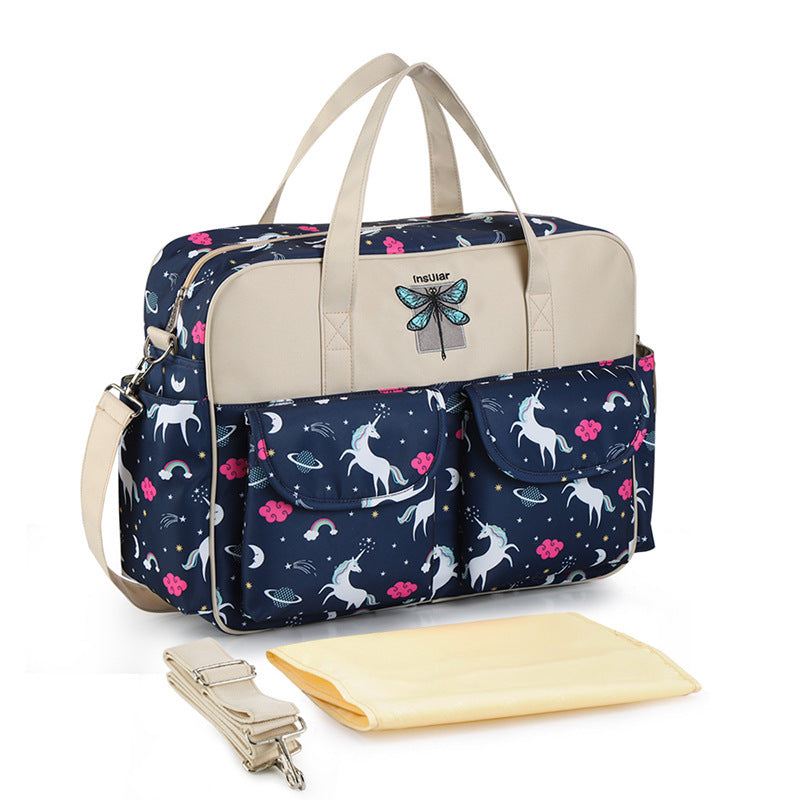 Tropical Print Diaper Bag – Lightweight & Spacious