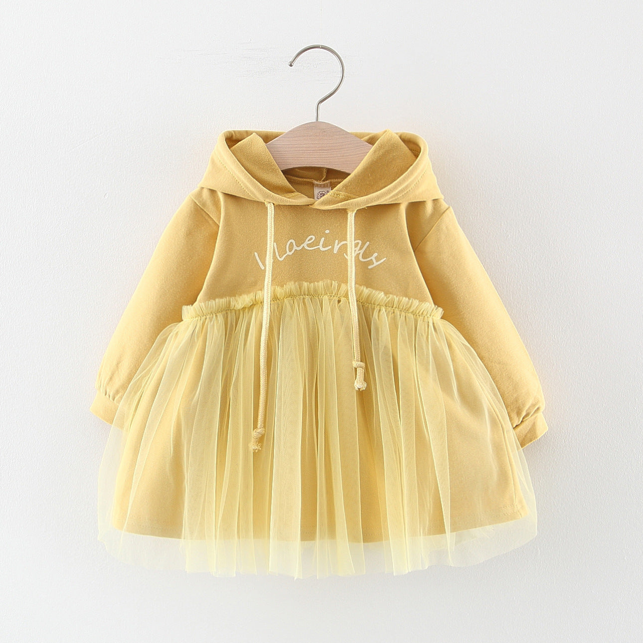 Baby Girl Hoodie Dress with Tulle Skirt