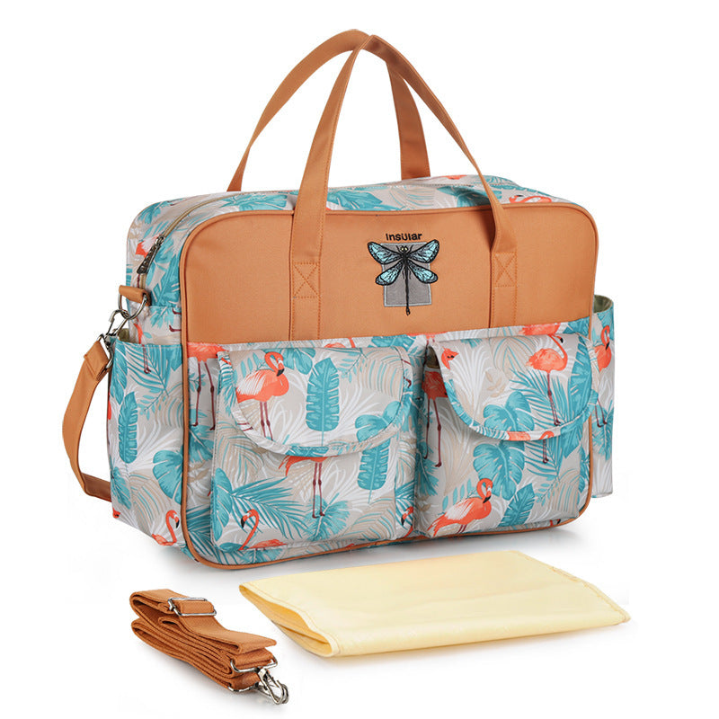Tropical Print Diaper Bag – Lightweight & Spacious