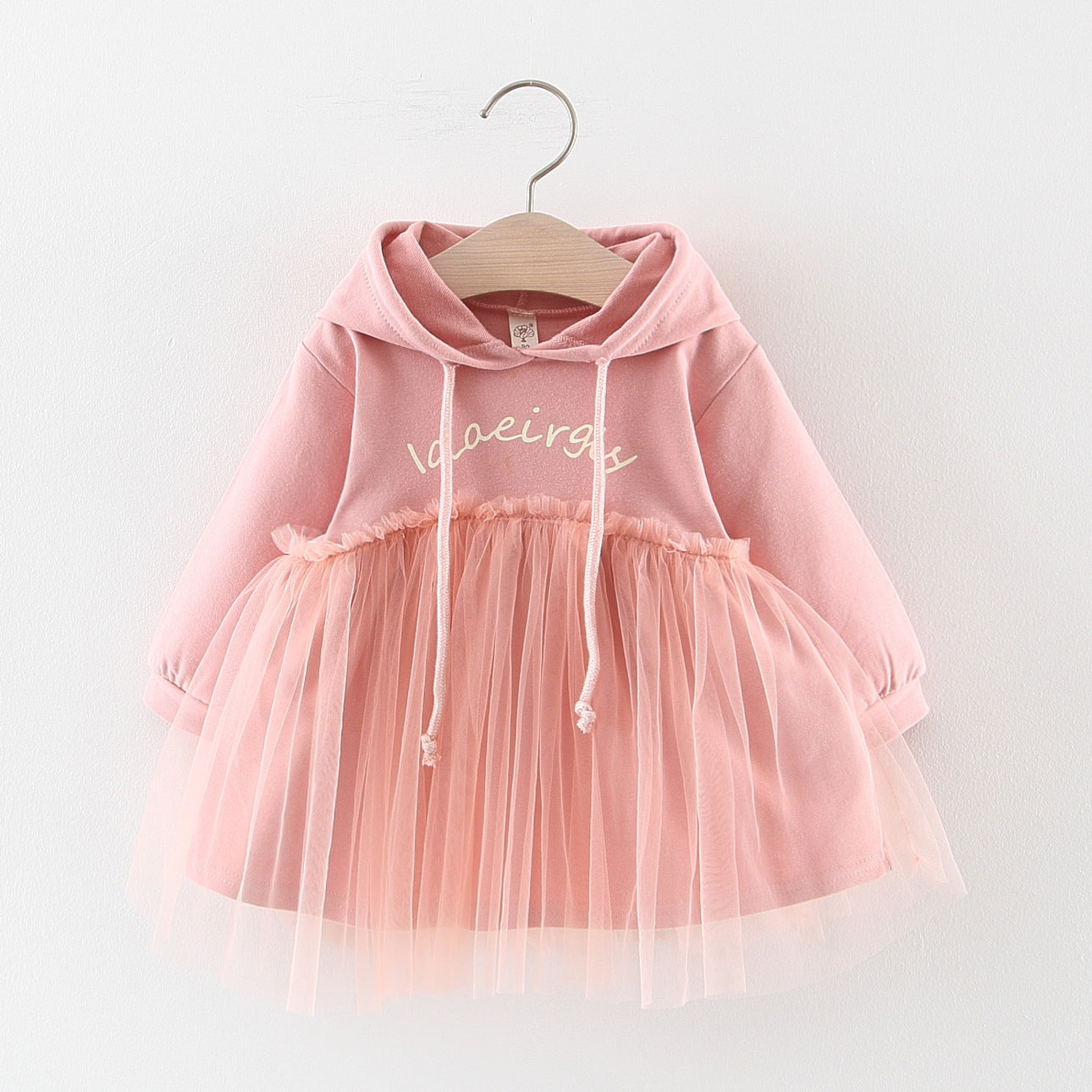 Baby Girl Hoodie Dress with Tulle Skirt