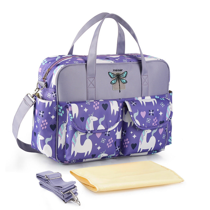 Tropical Print Diaper Bag – Lightweight & Spacious