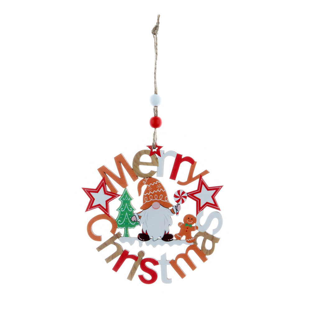 New Christmas Decorations Wooden Pendant