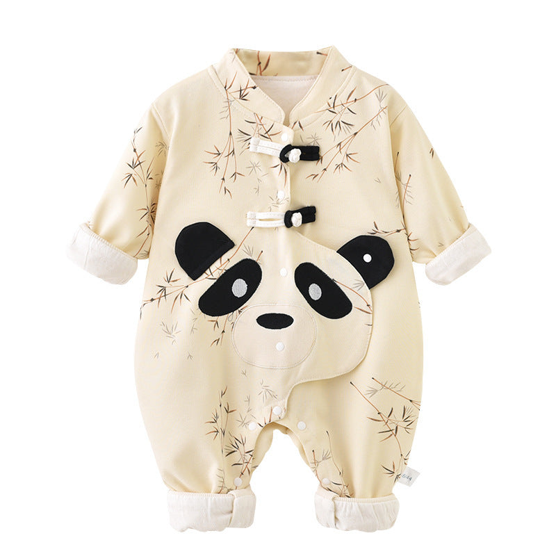 Cozy Panda Baby Romper – Soft & Warm