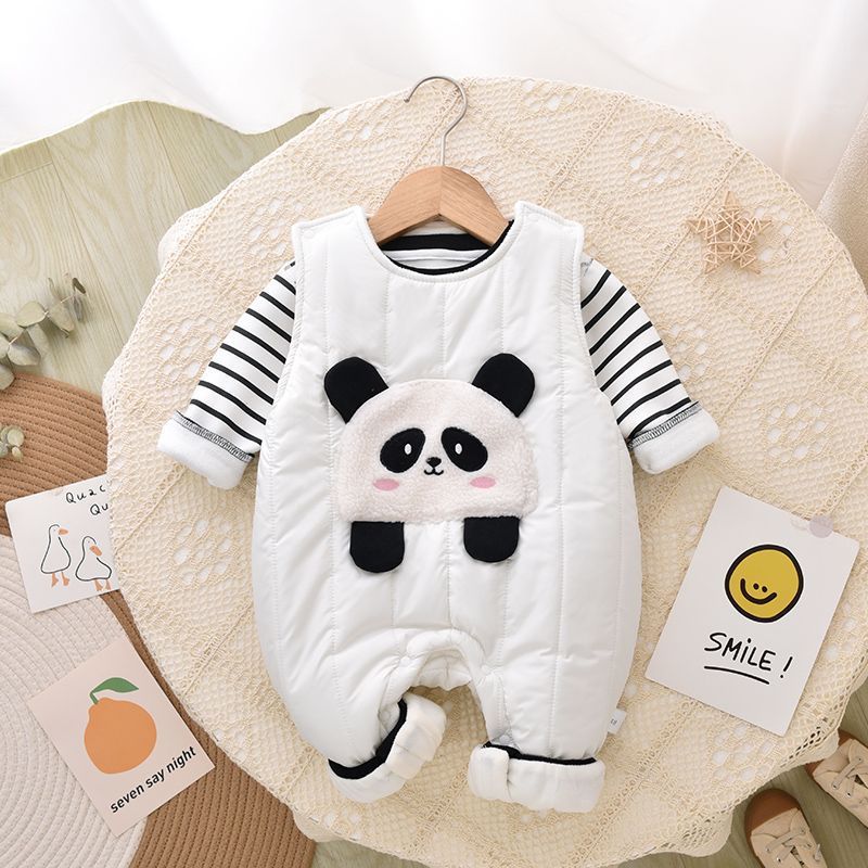 Baby Panda Overalls Suit