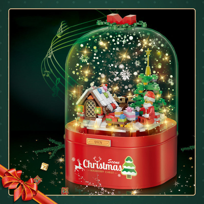 Santa Claus Candy House Music Box
