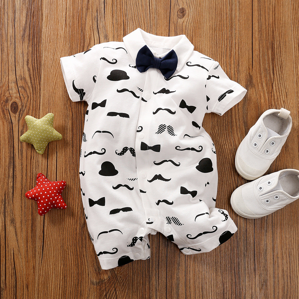 Baby Boy Gentleman Romper | Formal Long Sleeve Suit for Special Occasions