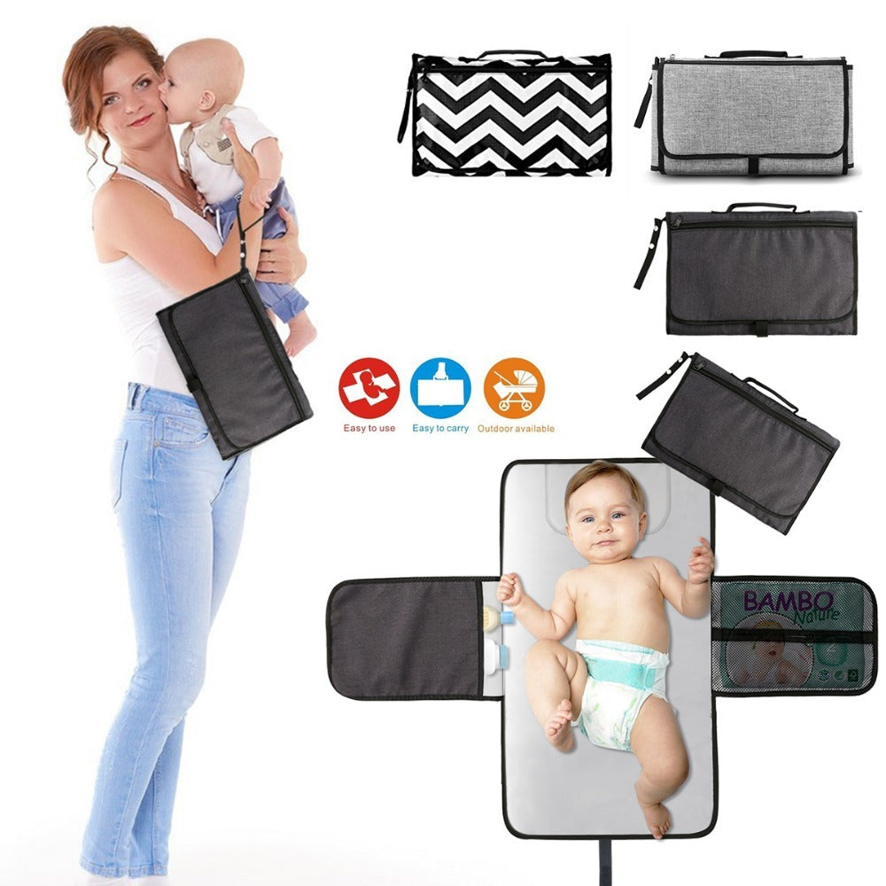 Foldable Diaper Changing Mat + Storage Bag