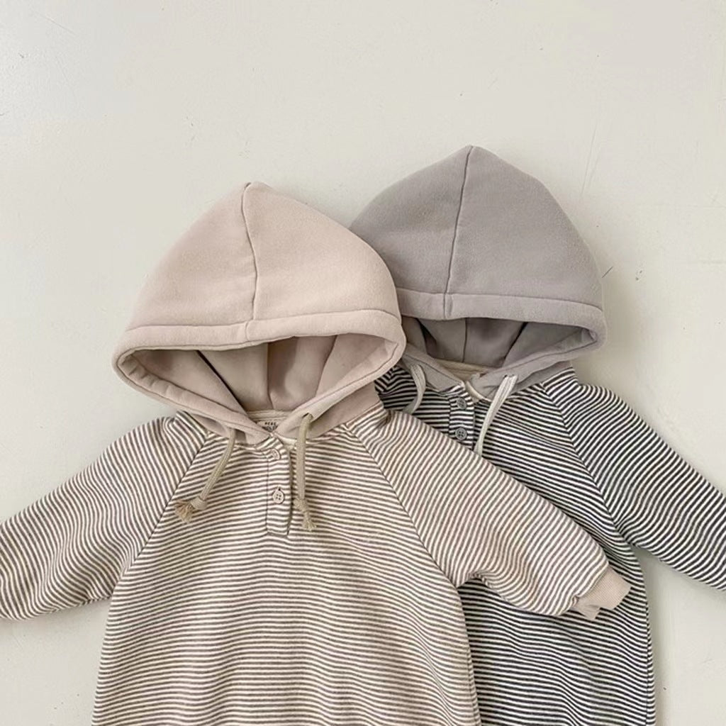 Baby Fashion Hooded Long Sleeve Bodysuit
