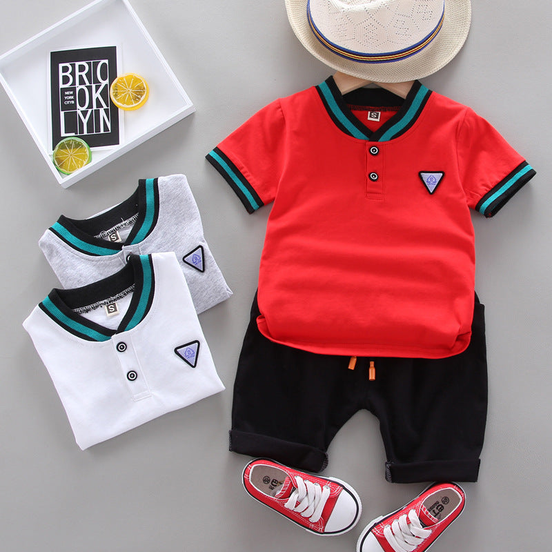 Baby Boy 2-Piece Casual Summer Set - Shirt & Shorts