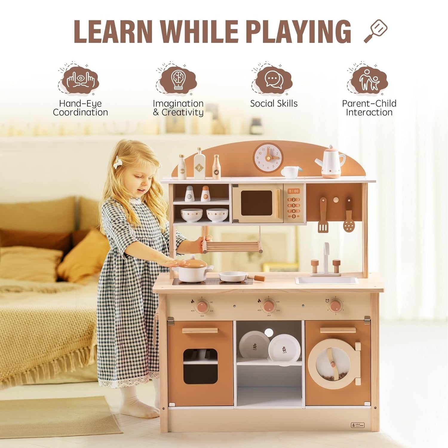 ROBUD Large Kids Toddlers Kitchen Playset
