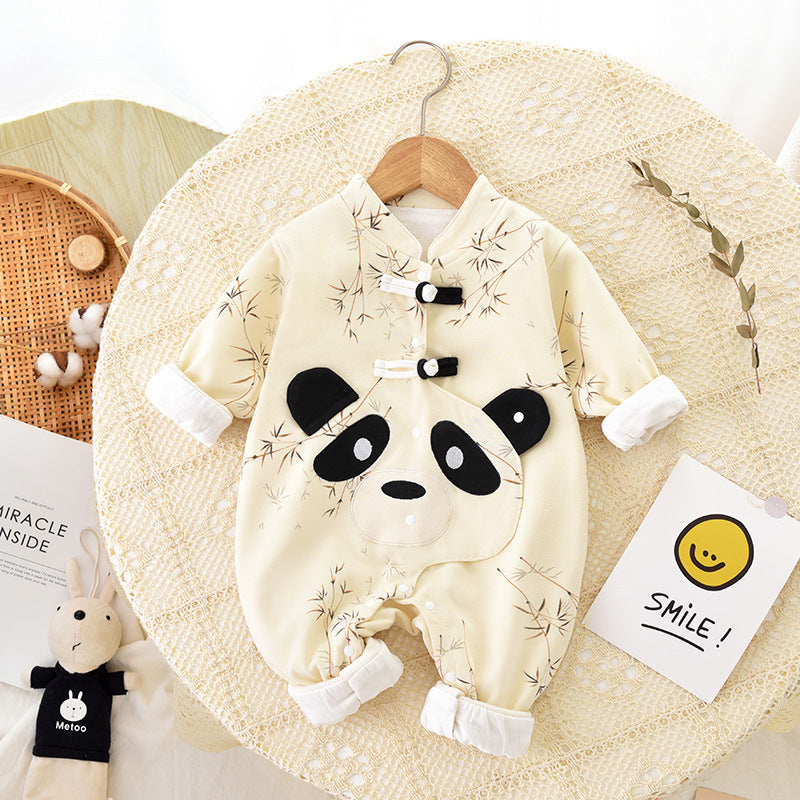 Cozy Panda Baby Romper – Soft & Warm