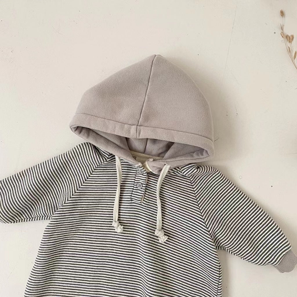 Baby Fashion Hooded Long Sleeve Bodysuit