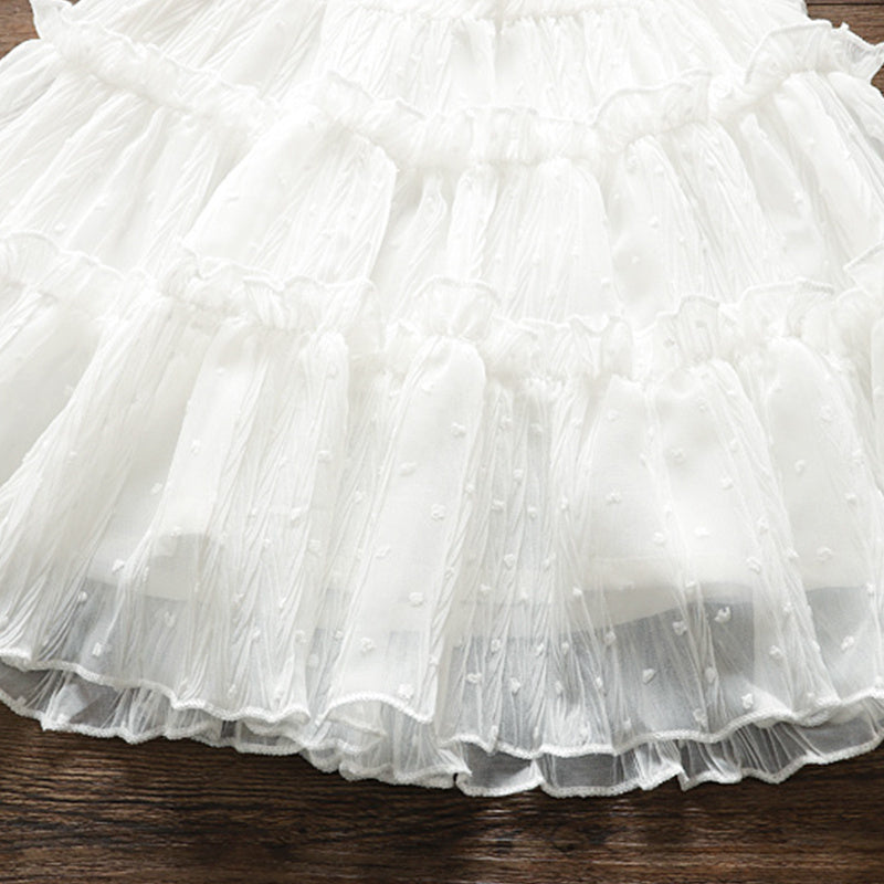 Baby Girl White Ruffle Tulle Party Dress