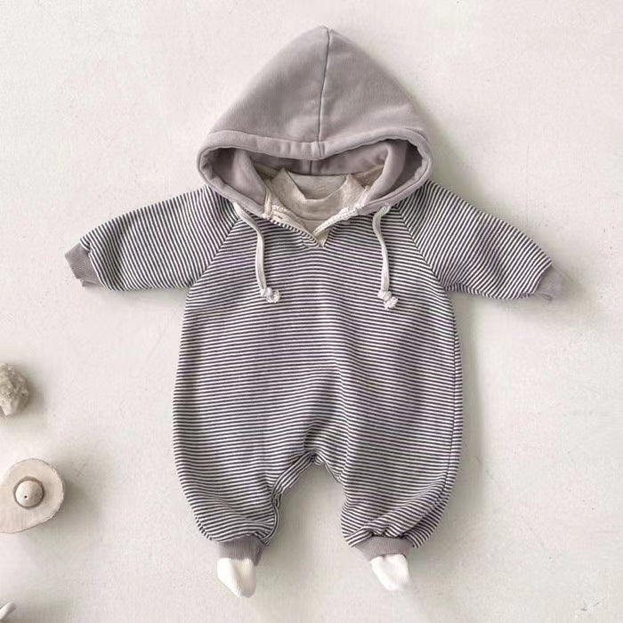 Baby Fashion Hooded Long Sleeve Bodysuit