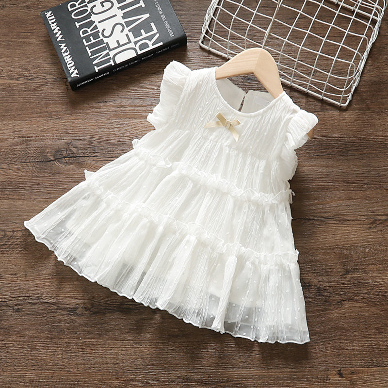 Baby Girl White Ruffle Tulle Party Dress