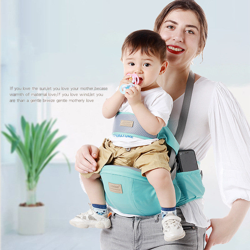 Ergonomic Baby Waist Carrier – Aqua Blue