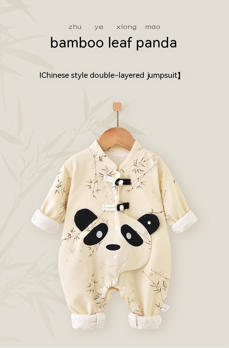 Cozy Panda Baby Romper – Soft & Warm