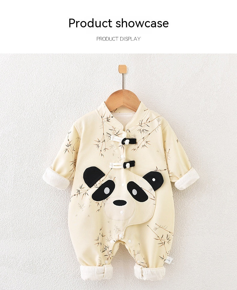Cozy Panda Baby Romper – Soft & Warm