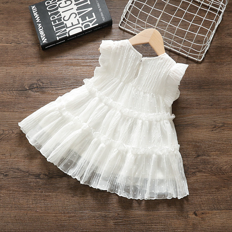 Baby Girl White Ruffle Tulle Party Dress
