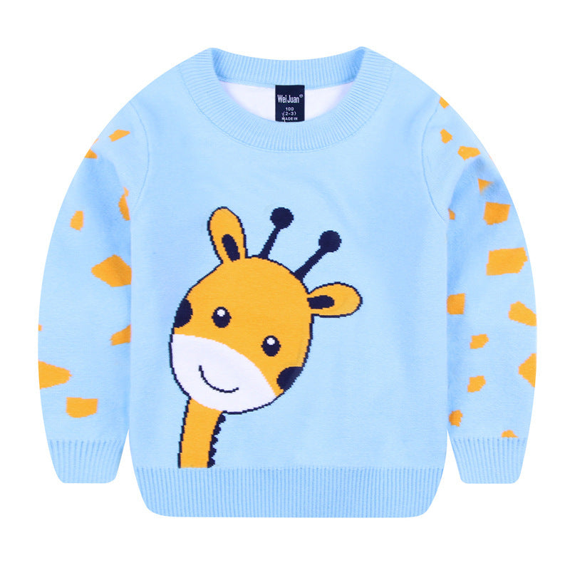 Giraffe Knit Sweater – Fun Cartoon Style