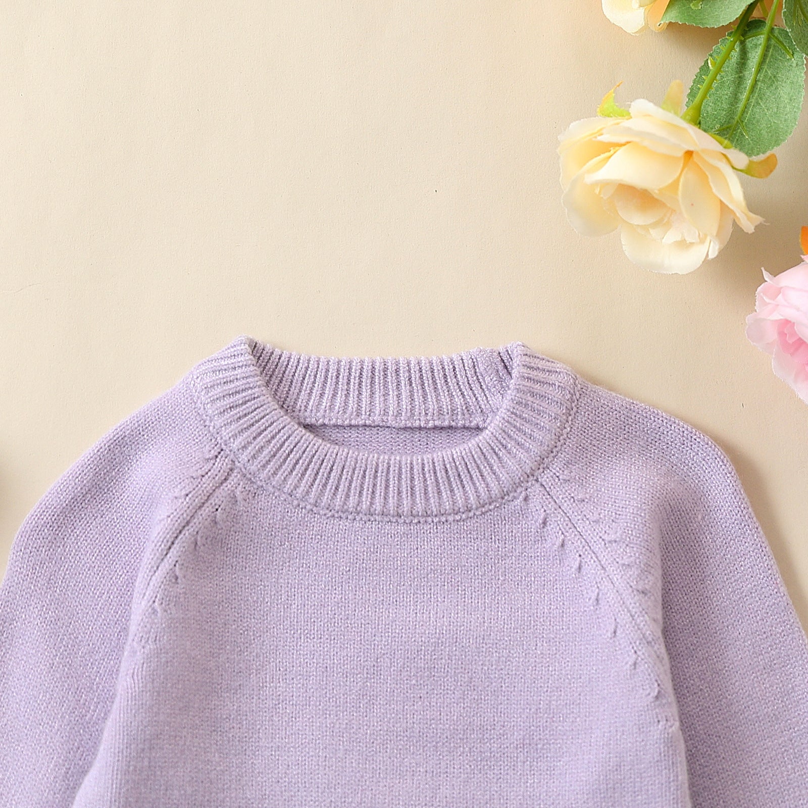 Baby Girl Lavender Knit Dress | Fall Winter Collection
