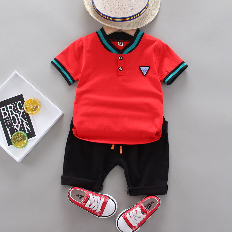 Baby Boy 2-Piece Casual Summer Set - Shirt & Shorts