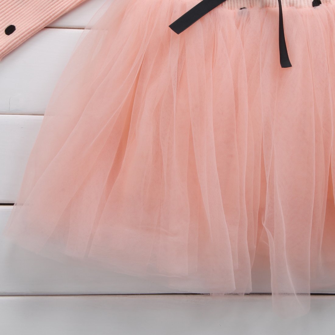 Girls' Spring Winter Long Sleeve Tutu Lace Dress