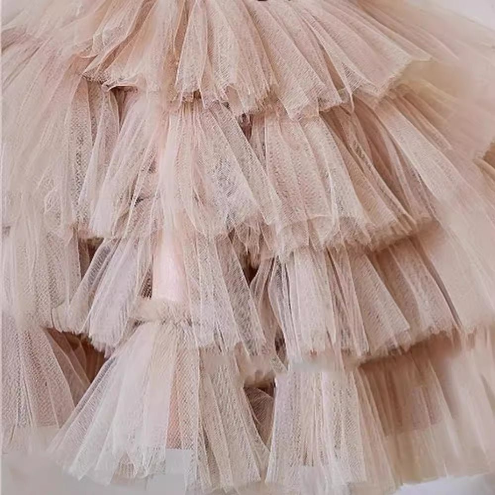 New Girls Sequins Bow Princess Dress