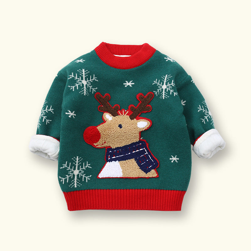Holiday Reindeer Pullover – Thick & Warm