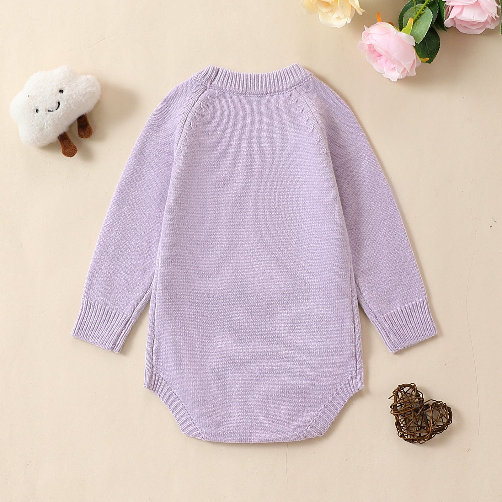 Baby Girl Lavender Knit Dress | Fall Winter Collection