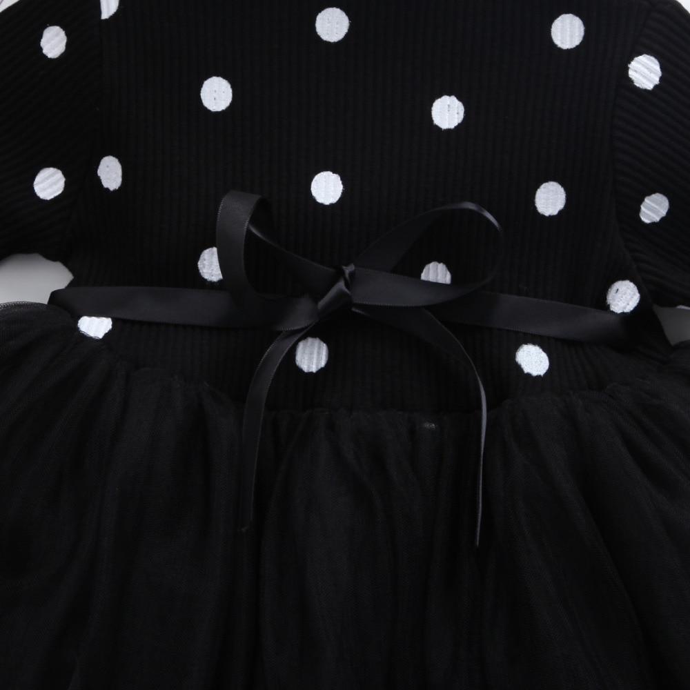 Girls' Spring Winter Long Sleeve Tutu Lace Dress