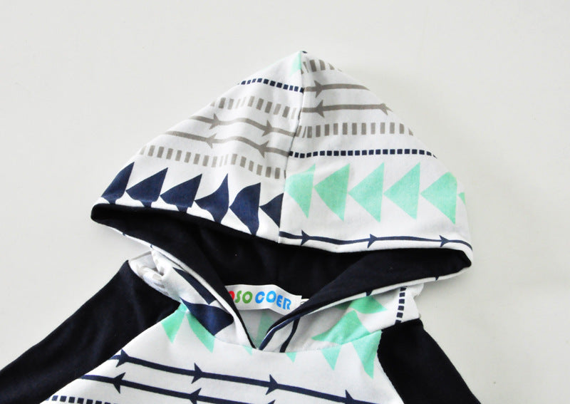 Newborn Baby Hooded Jumpsuit | Soft Cotton Pajamas