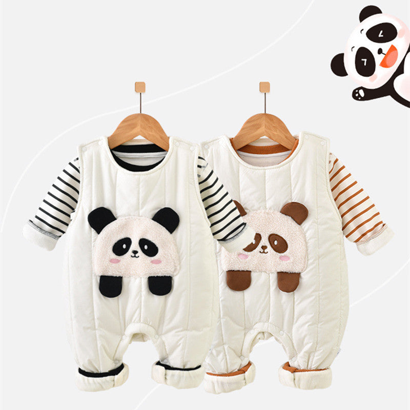 Baby Panda Overalls Suit