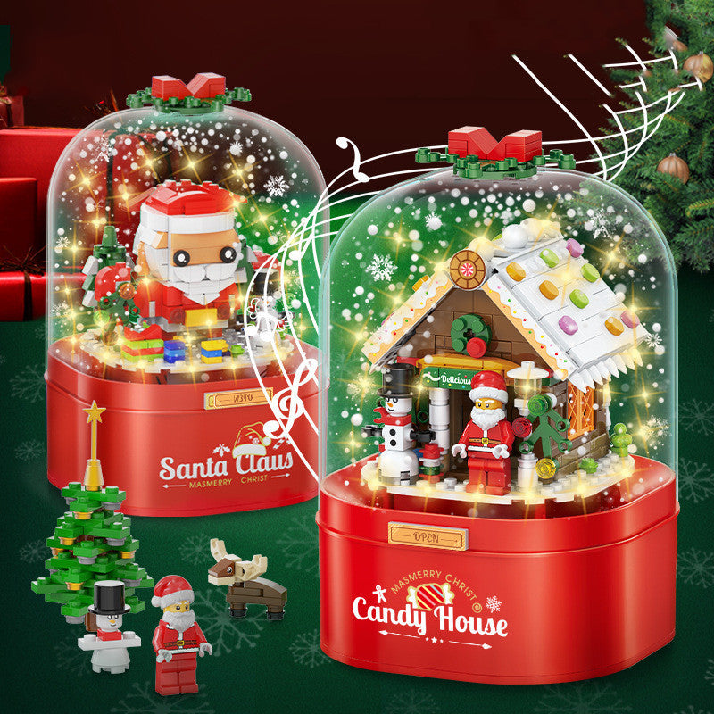 Santa Claus Candy House Music Box