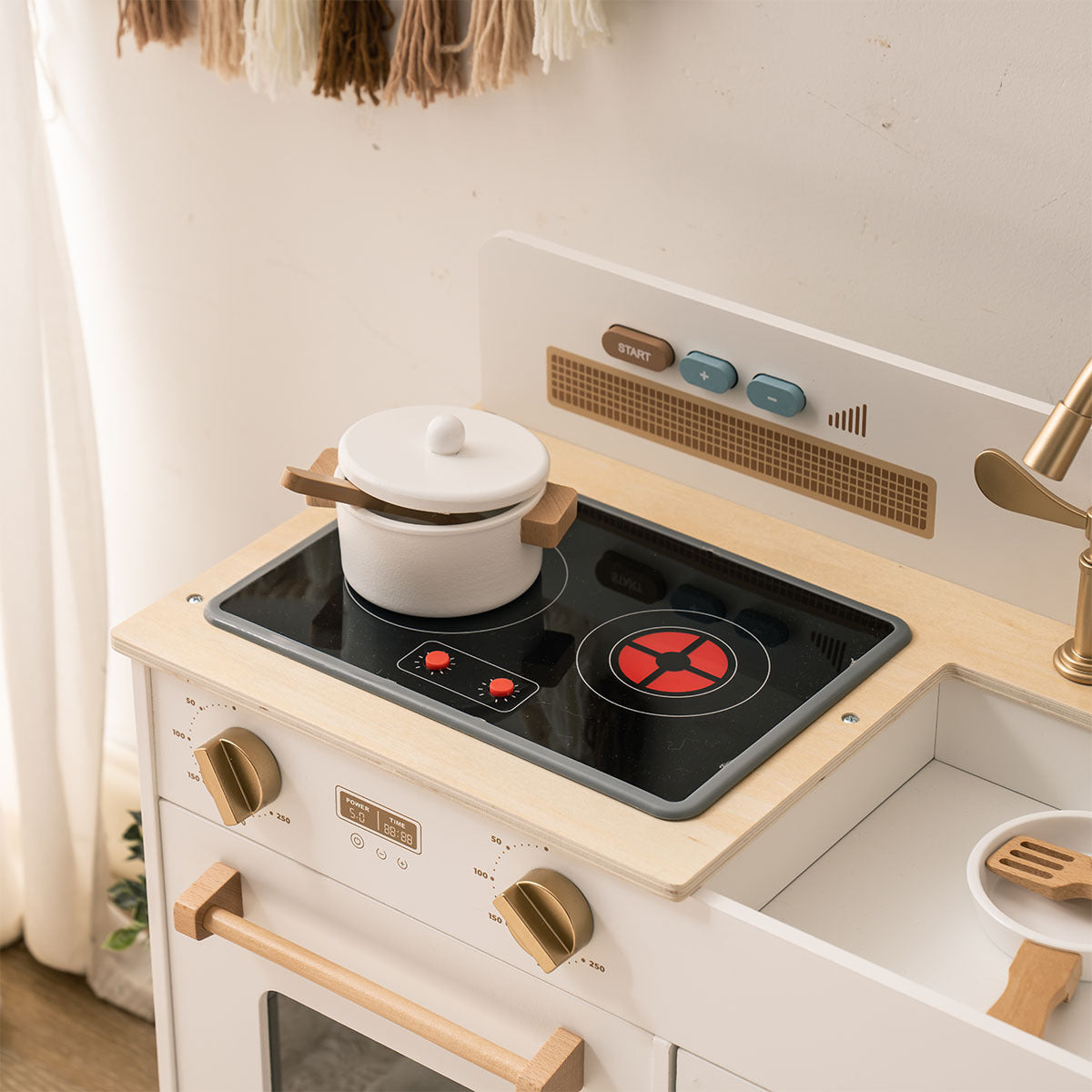 ROBOTIME Pretend Kitchen Set – White