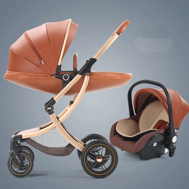 Luxury Baby Stroller with Detachable Car Seat