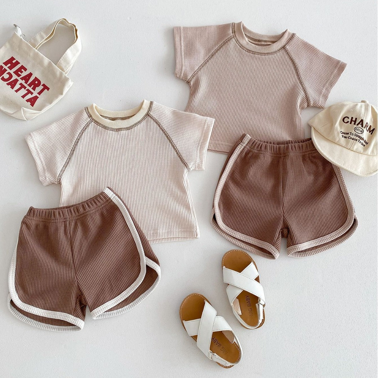 Baby Summer Outfit 2-Piece Set - Unisex T-shirt & Shorts