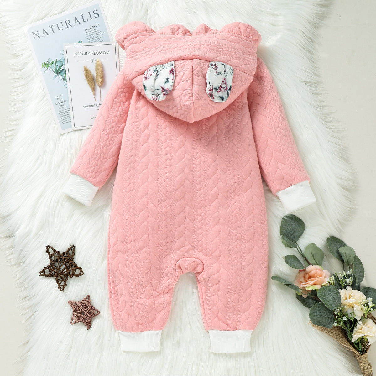 Warm Baby Romper | Hooded Quilted Jumpsuit for Winter