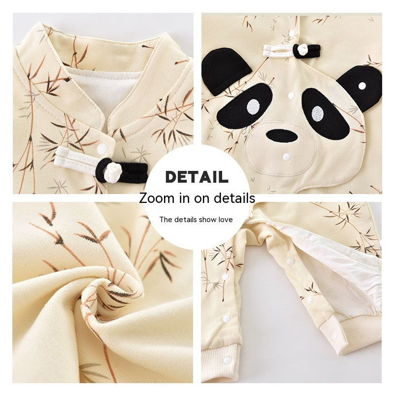 Cozy Panda Baby Romper – Soft & Warm