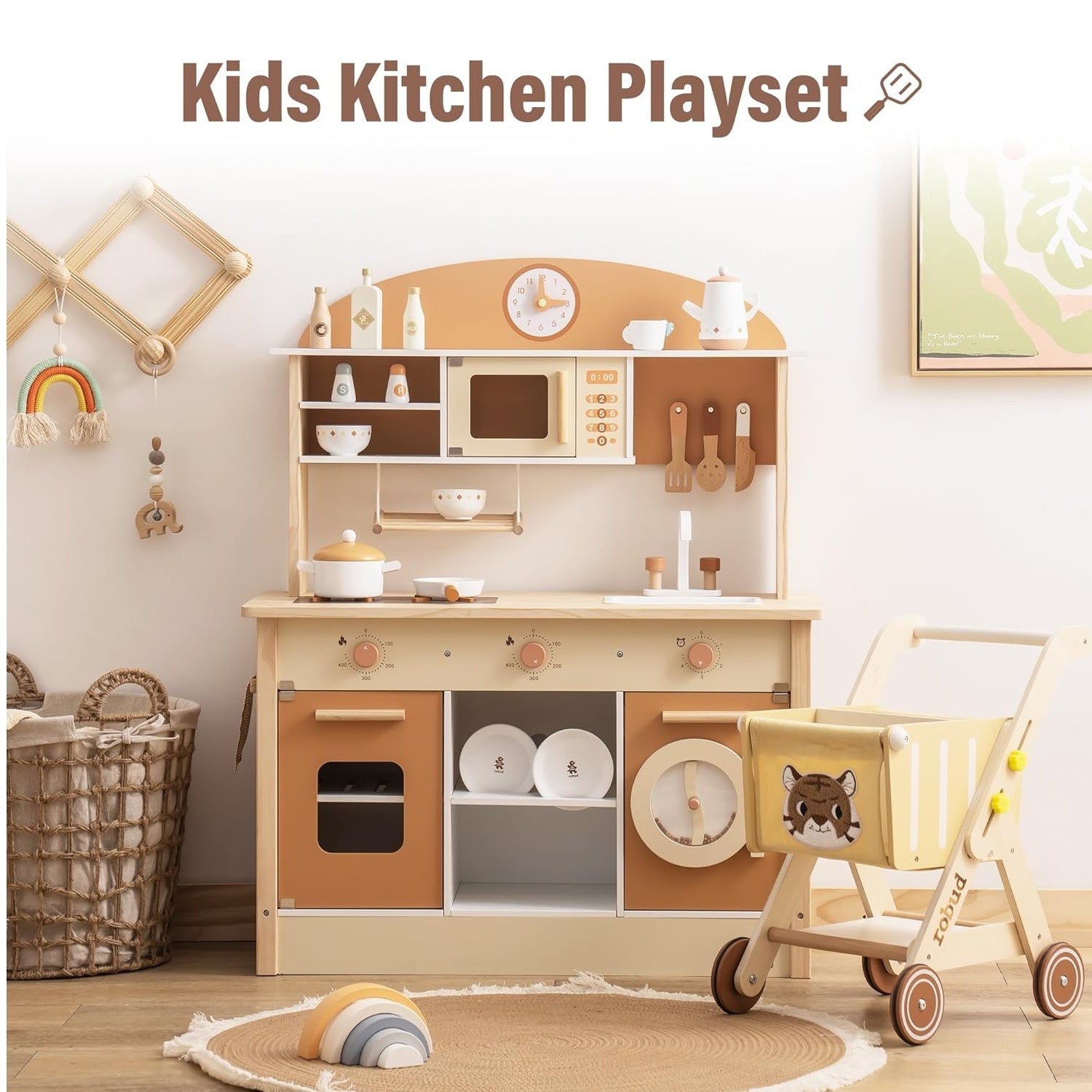 ROBUD Large Kids Toddlers Kitchen Playset