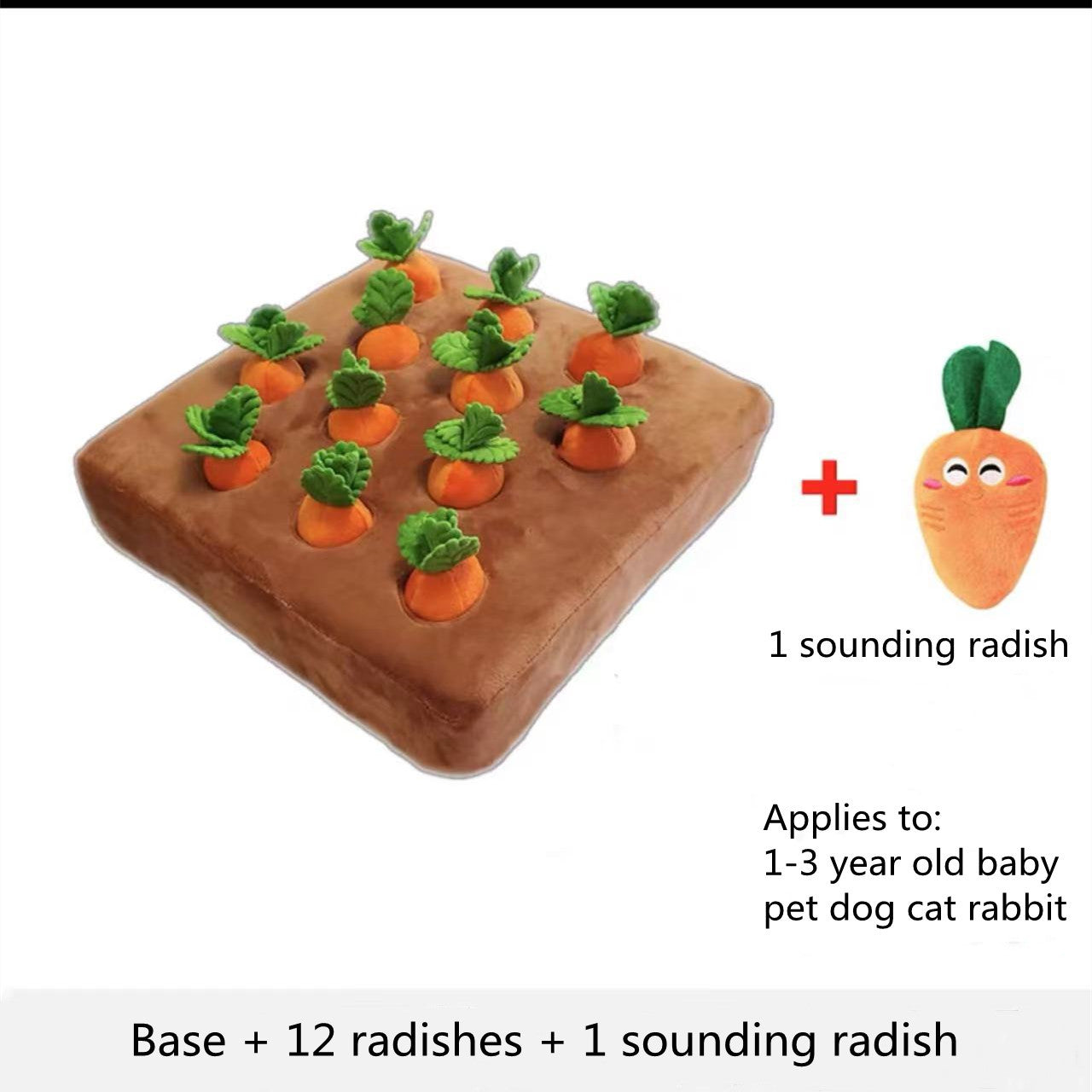 Carrot Plush Toy for Dogs