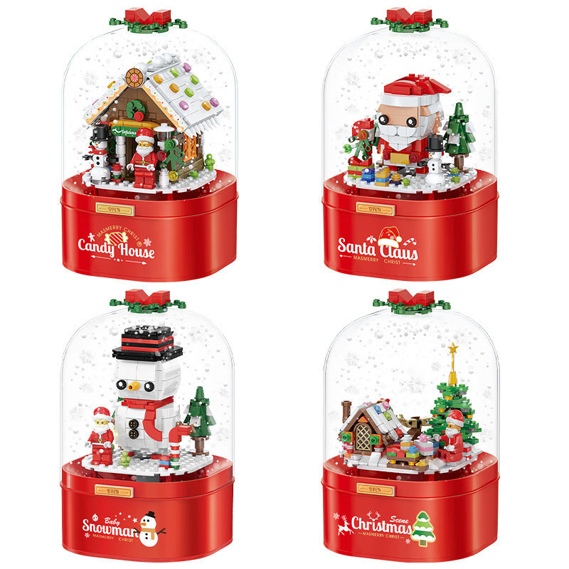 Santa Claus Candy House Music Box